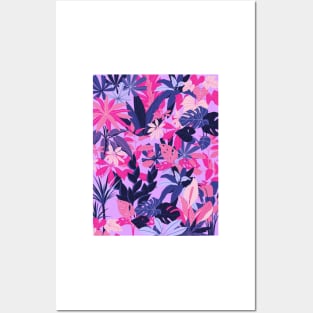 Cyberpunk floral patten Posters and Art